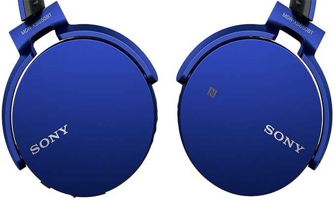 Tai nghe Sony MDRXB650BT xanh dương vành tai có thể gập lại