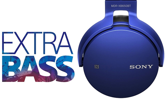 Tai nghe Sony MDRXB650BT xanh dương công nghệ Extra Bass