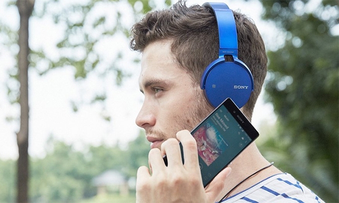 Tai nghe Sony MDRXB650BT xanh dương nghe nhạc cực chất