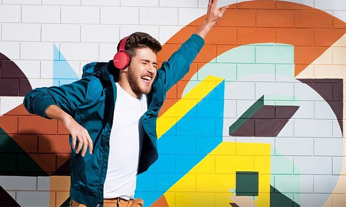 Tai nghe Sony MDRXB650BT đỏ màng loa cực nhạy