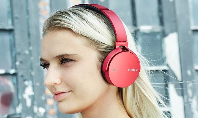 Tai nghe Sony MDRXB650BT đỏ nghe nhạc cực chất