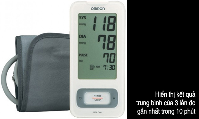 Máy đo huyết áp bắp tay Omron HEM lưu giữ nhiều kết quả