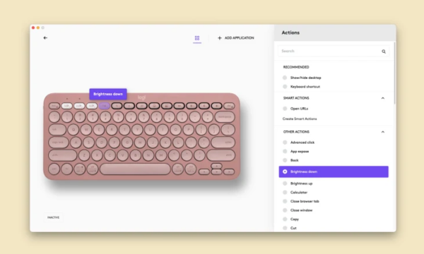 Bàn phím Bluetooth Logitech Pebble Keys 2 K380s Hồng - phím tắt