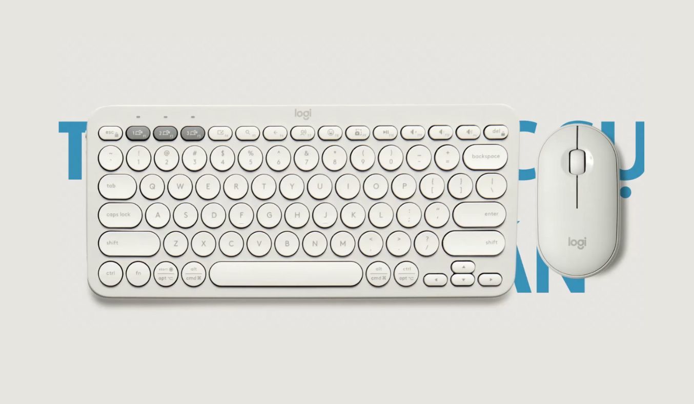 Bàn phím Bluetooth Logitech Pebble Keys 2 K380s Trắng