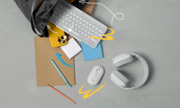 Chuột không dây Logitech Pebble Mouse 2 M350s Trắng pin lâu dài