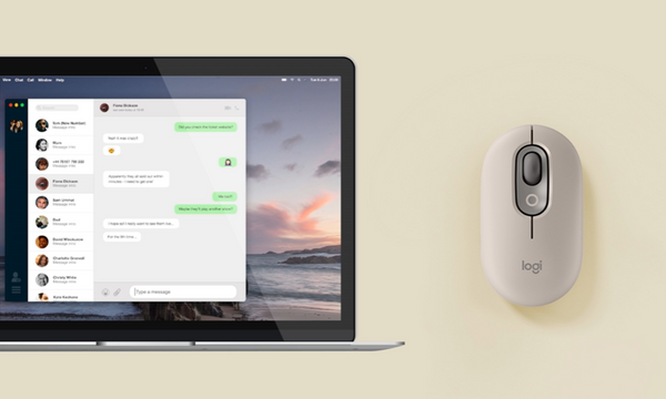 Chuột không dây Logitech POP Xám
