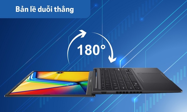 Laptop Asus Vivobook 14X OLED i9-13900H (S3405VA-KM071W) - Bản lề gập mở 180°