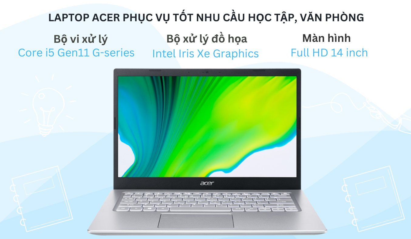 Laptop Acer Aspire 5 A514-54-59QK i5-1135G7/8GB/512GB/Win11 (NX.A2ASV.008)