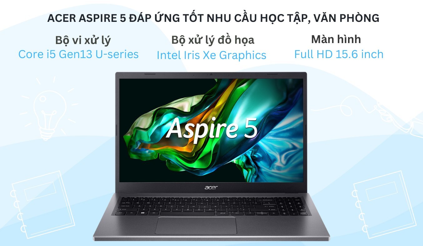Laptop Acer Aspire 5 A515-58P-56RP i5-1335U/16GB/512GB/Win11 (NX.KHJSV.008)