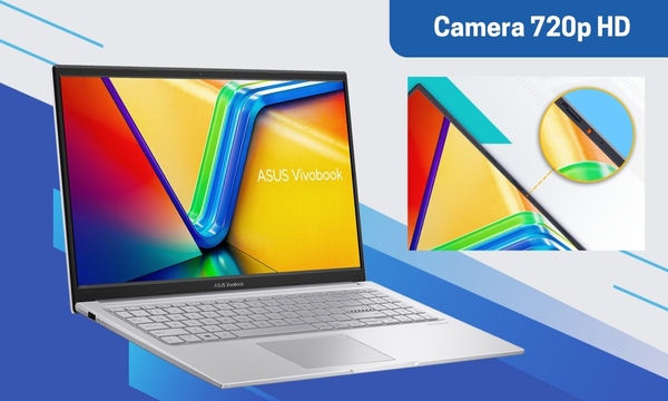 Laptop Asus Vivobook 15 i3-1215U/8GB/512GB/Win11 (X1504ZA-NJ582W) - Bản lề gập mở 180°