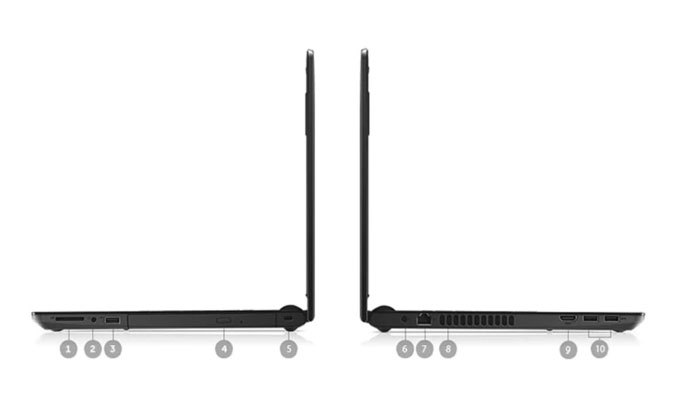 Laptop Dell Inspiron 14 3476 70181694 đa dạng kết nối