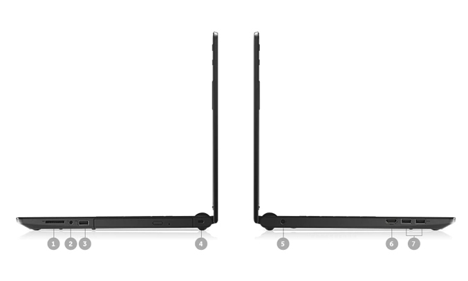Laptop Dell Inspiron 15 3576 (70182245) đầy đủ kết nối