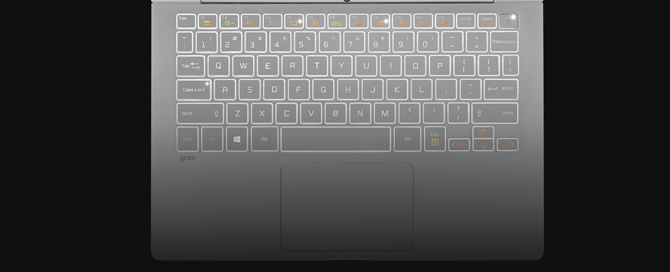 LG Gram 14" Z970-G bàn phím hiện đại