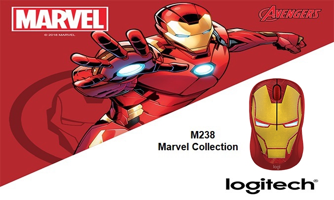 Chuột không dây Logitech M238 vàng (Iron man) hiệu quả cao