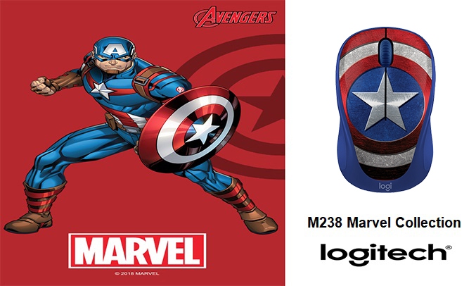 Chuột không dây Logitech M238 xanh (Captain America) hiệu quả cao