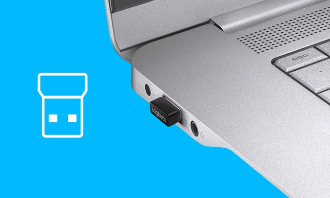 Chuột không dây Logitech M187 Đỏ - Kết nối ổn định lên tới 10m