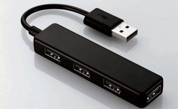 Cổng nối USB Elecom U2H-SN4BF1BK cổng USB 2.0