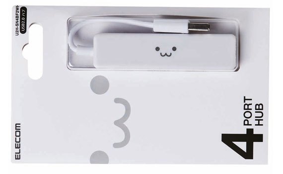 Cổng nối USB Elecom U2H-SN4BF2WH cổng USB 2.0