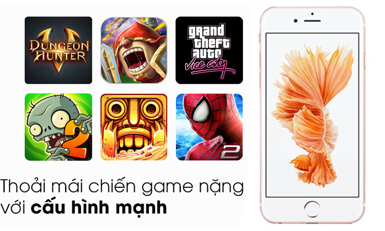 iPhone 6s Plus 32 GB Rose Gold co cấu hình máy mạnh mẽ