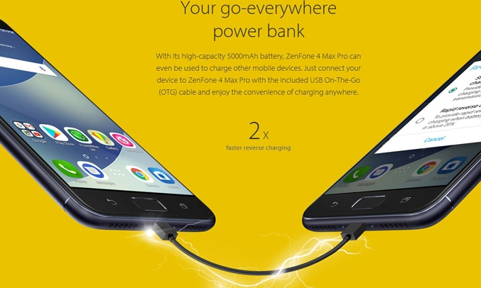 Điện thoại Asus Zenfone 4max pro ZC554KL san sẻ Pin cực tiện