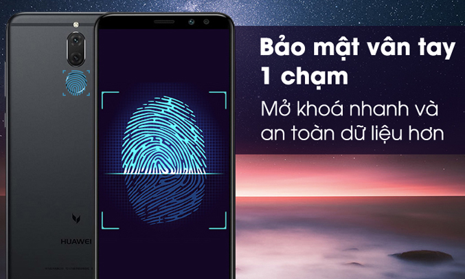Huawei Nova 2I xanh bảo mật bằng vân tay