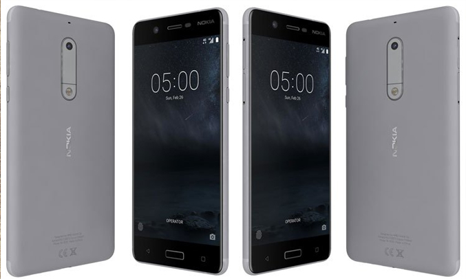 Điện thoại Nokia 5 màu bạc bền bỉ, hạn chế trầy xước