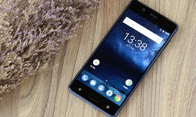 Điện thoại Nokia 5 màu xanh sử dụng hệ điều hành Android