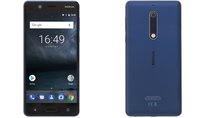 Điện thoại Nokia 5 màu xanh có bộ nhớ trong 16GB