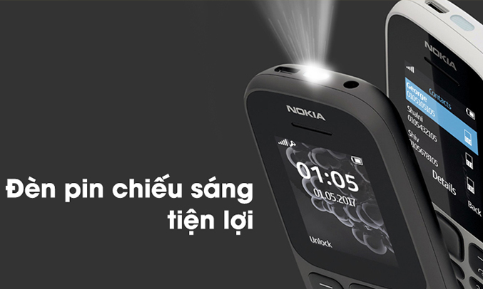 Điện thoại Nokia 105 Single SIM tiện lợi