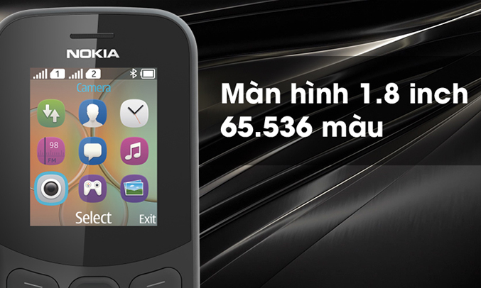 Điện thoại Nokia 130 đen 2017 (TA-1017) nhỏ gọn
