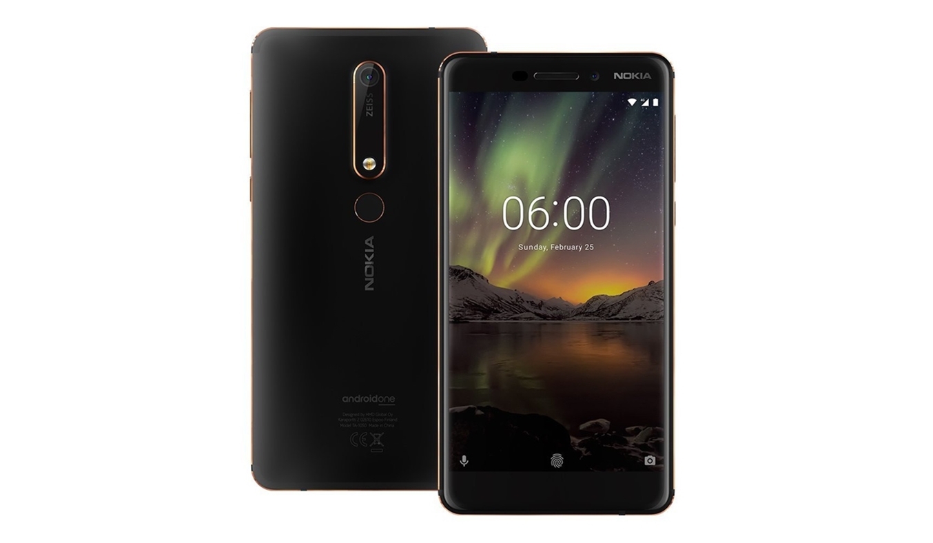 Điện thoại di động Nokia 6.1 màu đen vẻ đẹp ấn tượng