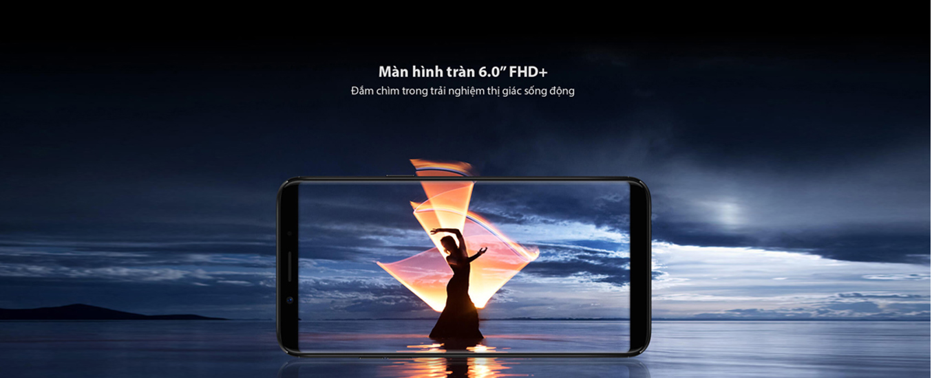 Oppo F5 đen màn hình "vô cực"
