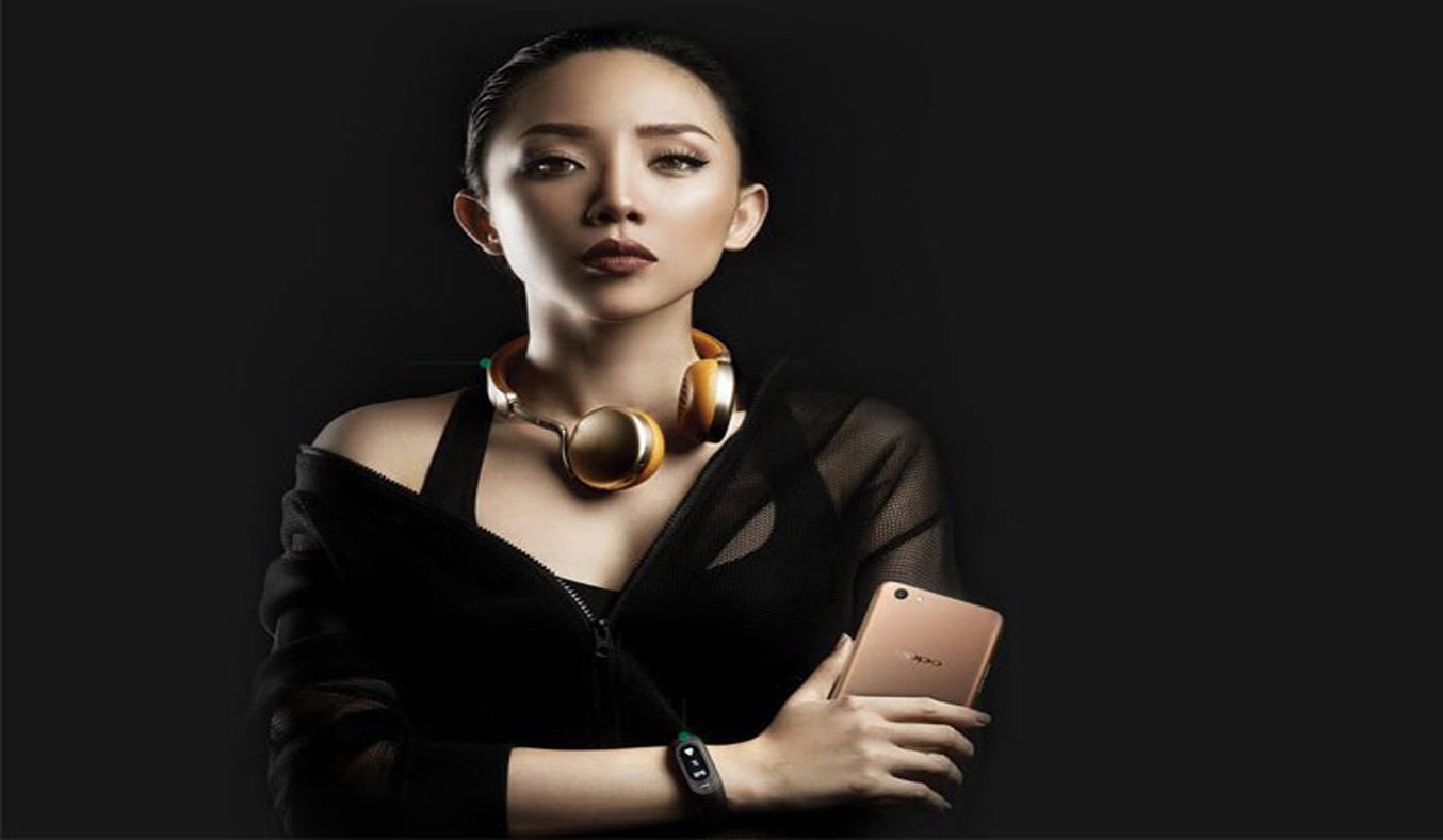 Điện thoại Oppo F3 Plus vàng selfie ấn tượng