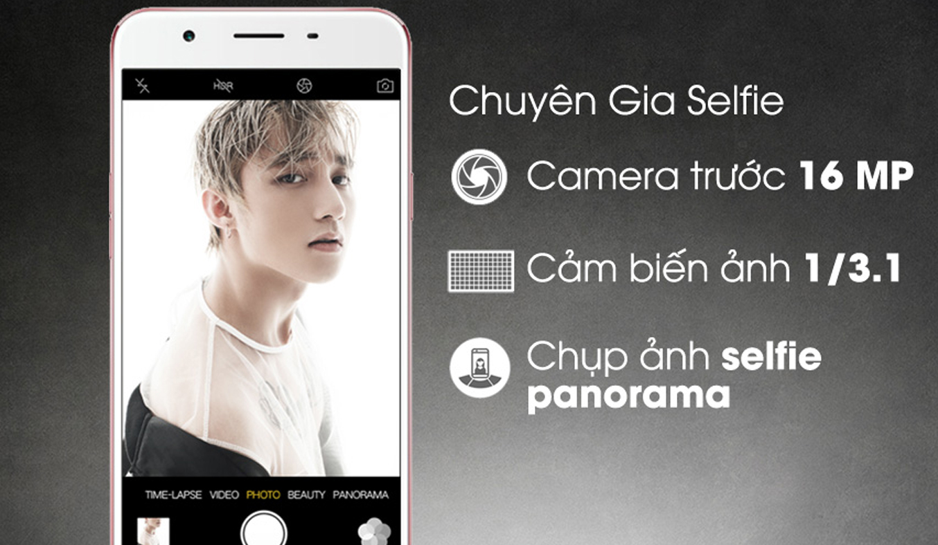 Điện thoại Oppo F1s 2017 vàng hồng chuyên gia selfie