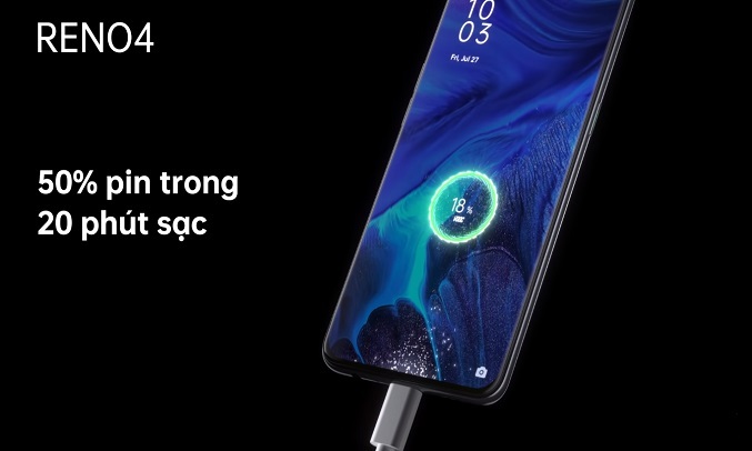 Điện thoại OPPO Reno4 Đen thiên thạch