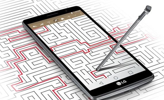 Màn hình điện thoại LG G4 Stylus màu trắng cho hình ảnh sắc nét
