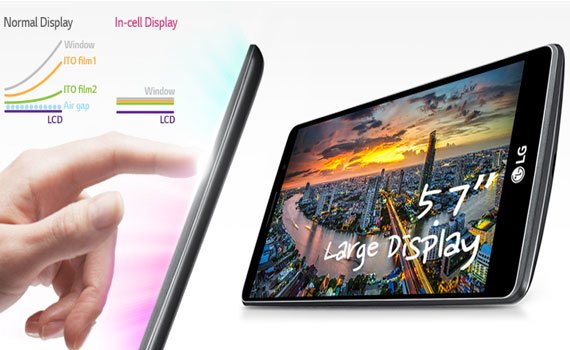 Điện thoại LG G4 Stylus màu trắng mỏng nhẹ