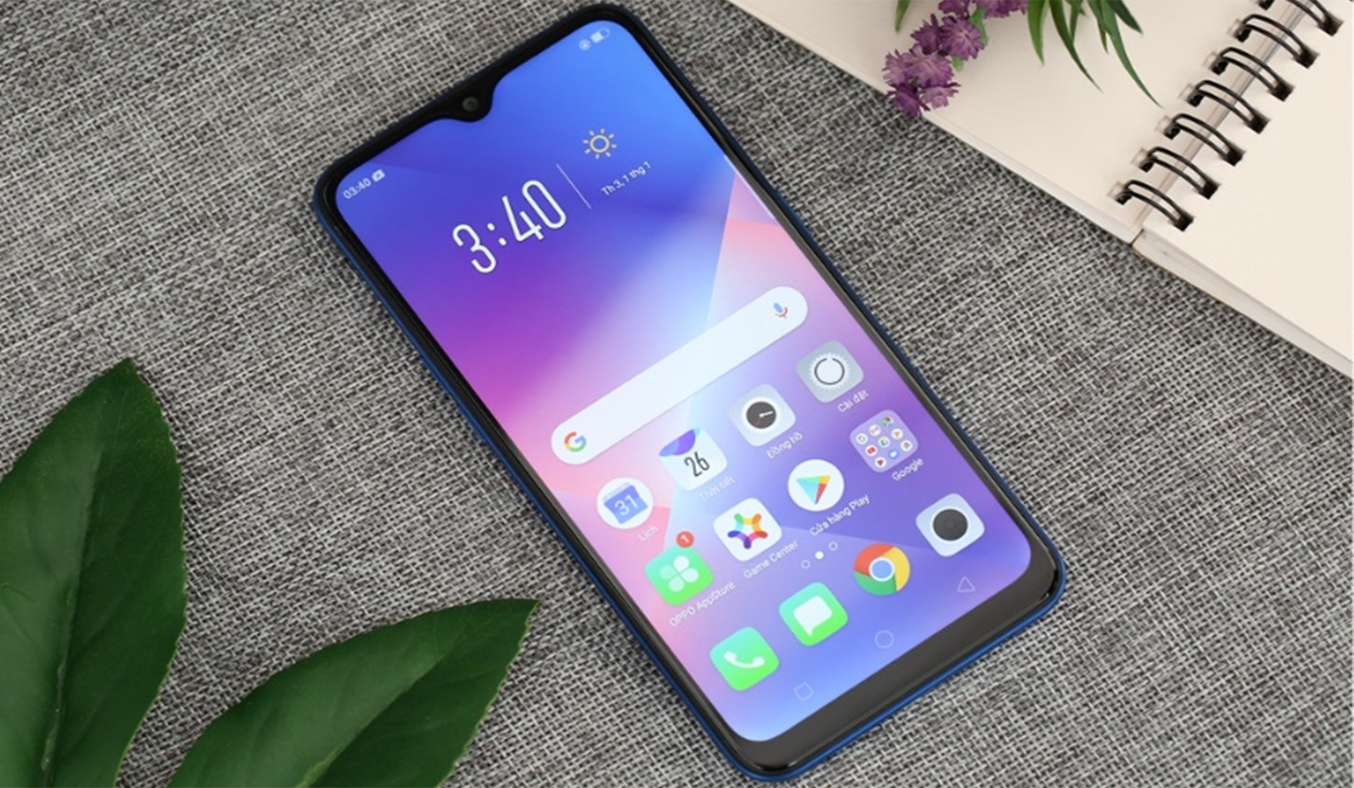 Oppo A5S Xanh được thiết kế thời trang