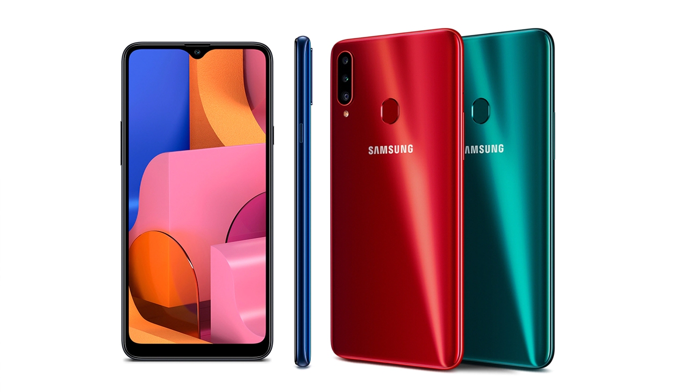 Samsung Galaxy A20s Thiết kế tráng gương độc đáo