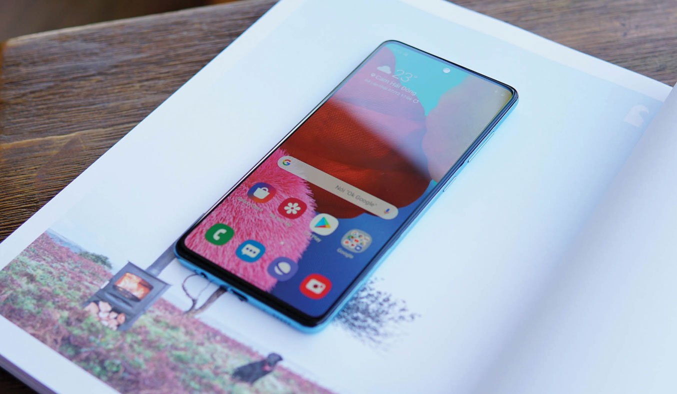 Samsung Galaxy A51 128GB đen - Cảm biến vân tay dưới màn hình tiện dụng