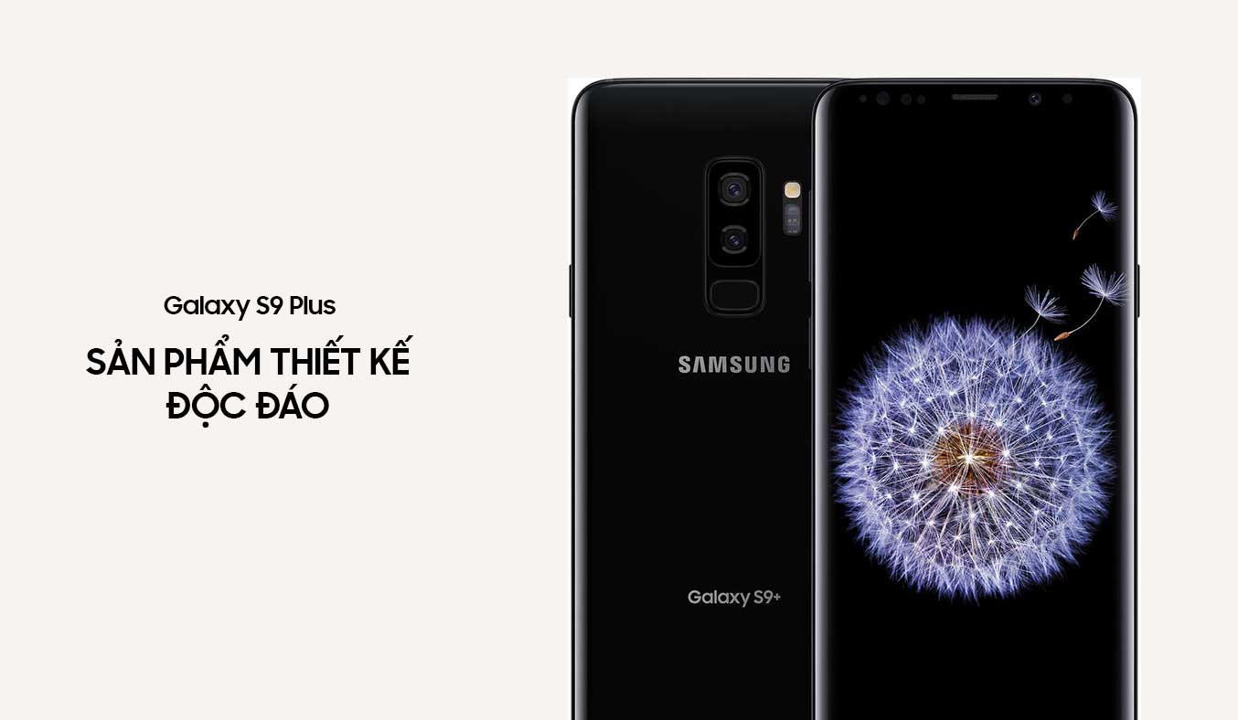 Samsung Galaxy S9 Plus đen thiết kế đẹp hoàn hảo