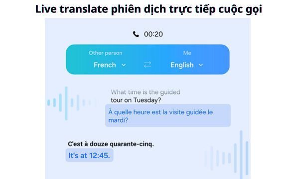 Điện thoại Samsung Galaxy Z Fold 6 5G Live translate phiên dịch trực tiếp cuộc gọi