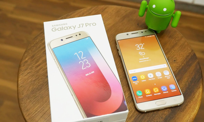 Điện thoại Samsung Galaxy J7 Pro Vàng có hệ điều hành hiện đại, dễ dàng sử dụng