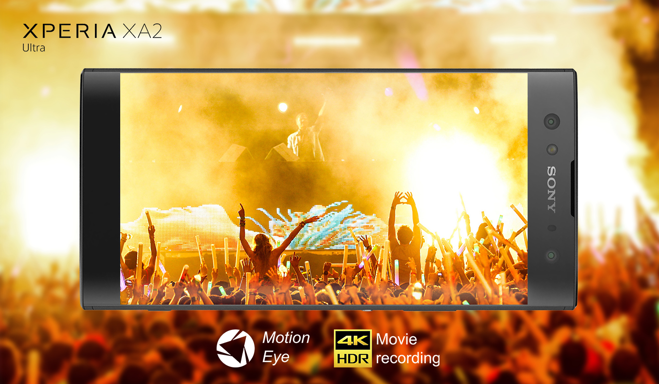 Điện thoại Sony Xperia XA2 Ultra màu đen chụp ảnh sắc nét