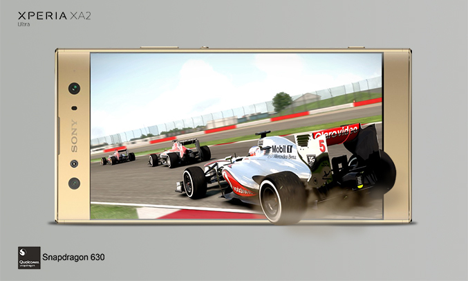 Điện thoại Sony Xperia XA2 Ultra màu vàng sạc nhanh