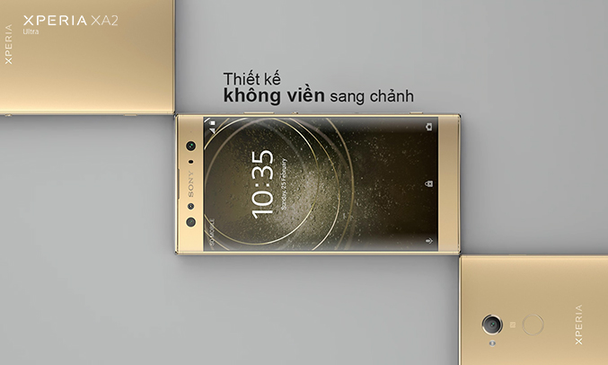 Điện thoại Sony Xperia XA2 Ultra màu vàng viền mỏng