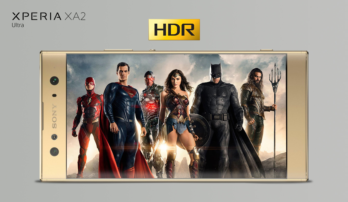 Điện thoại Sony Xperia XA2 Ultra màu vàng cảm biến vân tay