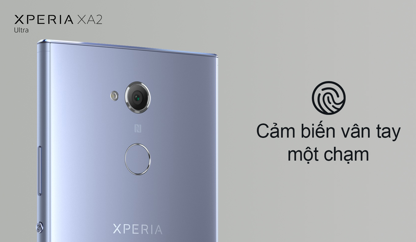Điện thoại Sony Xperia XA2 Ultra màu xanh cảm biến vân tay