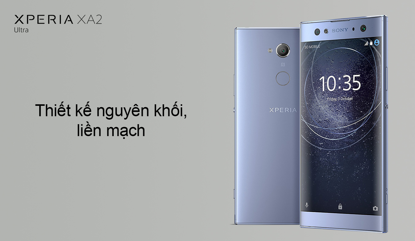 Điện thoại Sony Xperia XA2 Ultra màu xanh sang trọng