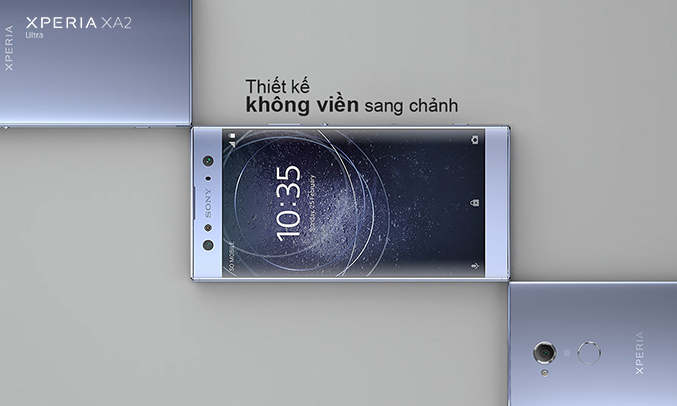 Điện thoại Sony Xperia XA2 Ultra màu xanh viền mỏng